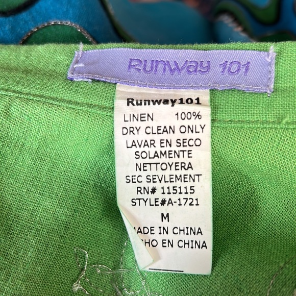 Vintage Bohemian Embroidered Sequined Linen Swing Skirt M - Picture 9 of 9